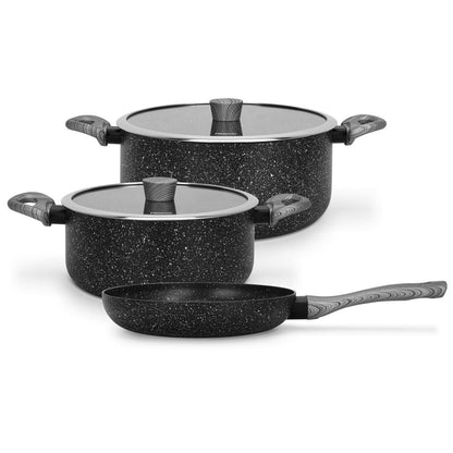 Set De Ollas & Sartén Fide 5 piezas Fissman4#Negro