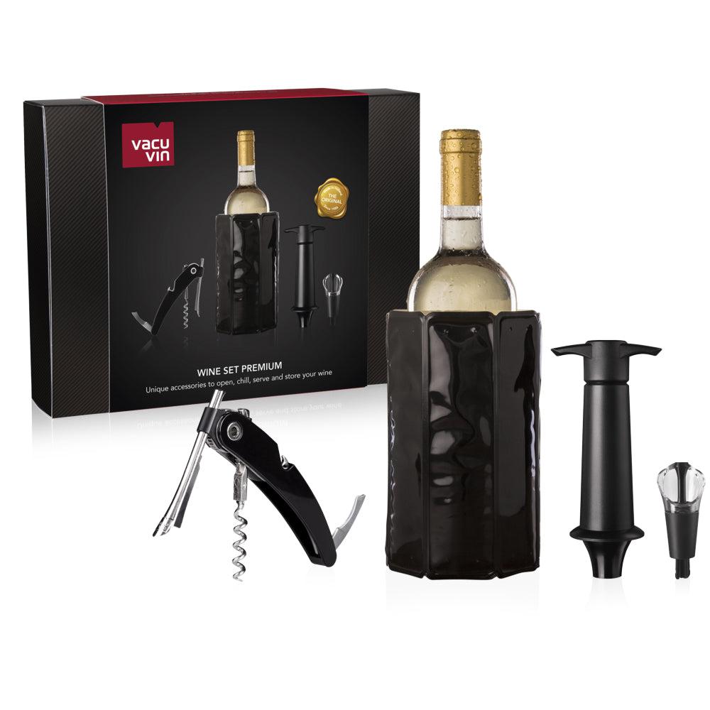 Set de Regalo Wine Premium Vacuvin4#Negro