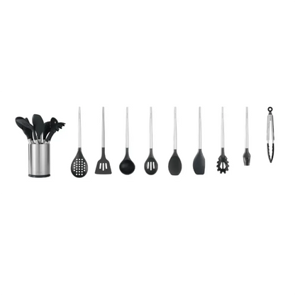 Set de Utensilios Cuisine Negro 10 pzs Simple Cook
