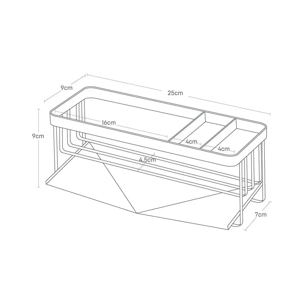 Set Organizador Lavaplatos Yamazaki3#Blanco