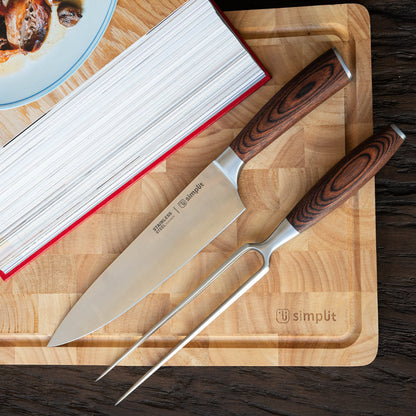 Set Parrillero Cuchillo 21cm y Tenedor Acero Inox Toledo Simplit-Accesorios para Parrillas