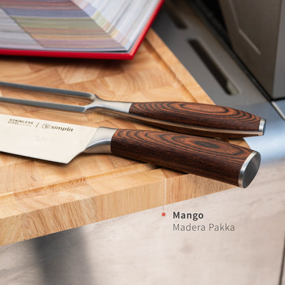 Set Parrillero Cuchillo 21cm y Tenedor Acero Inox Toledo Simplit-Accesorios para Parrillas