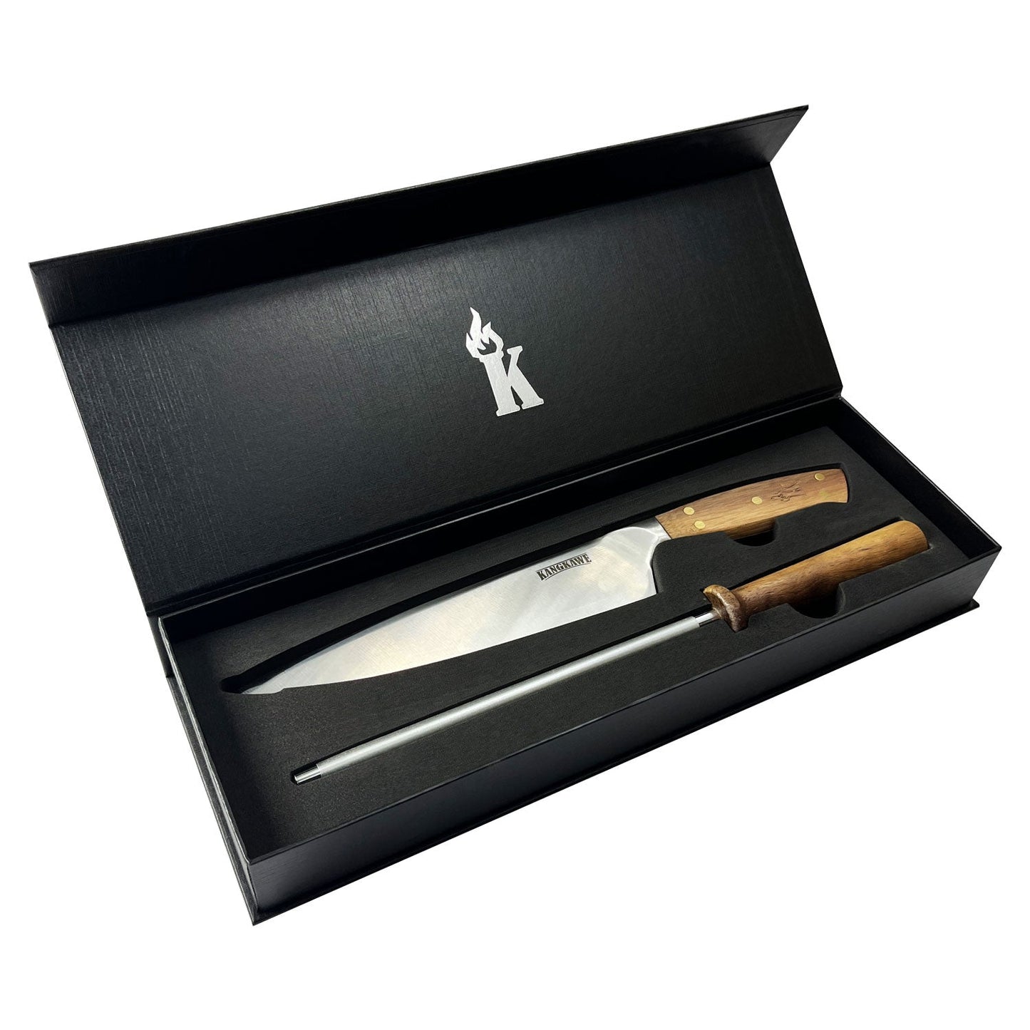 Set Parrillero Cuchillo Catemu + Astil Edición Limitada Black Kangkawe1#Acero