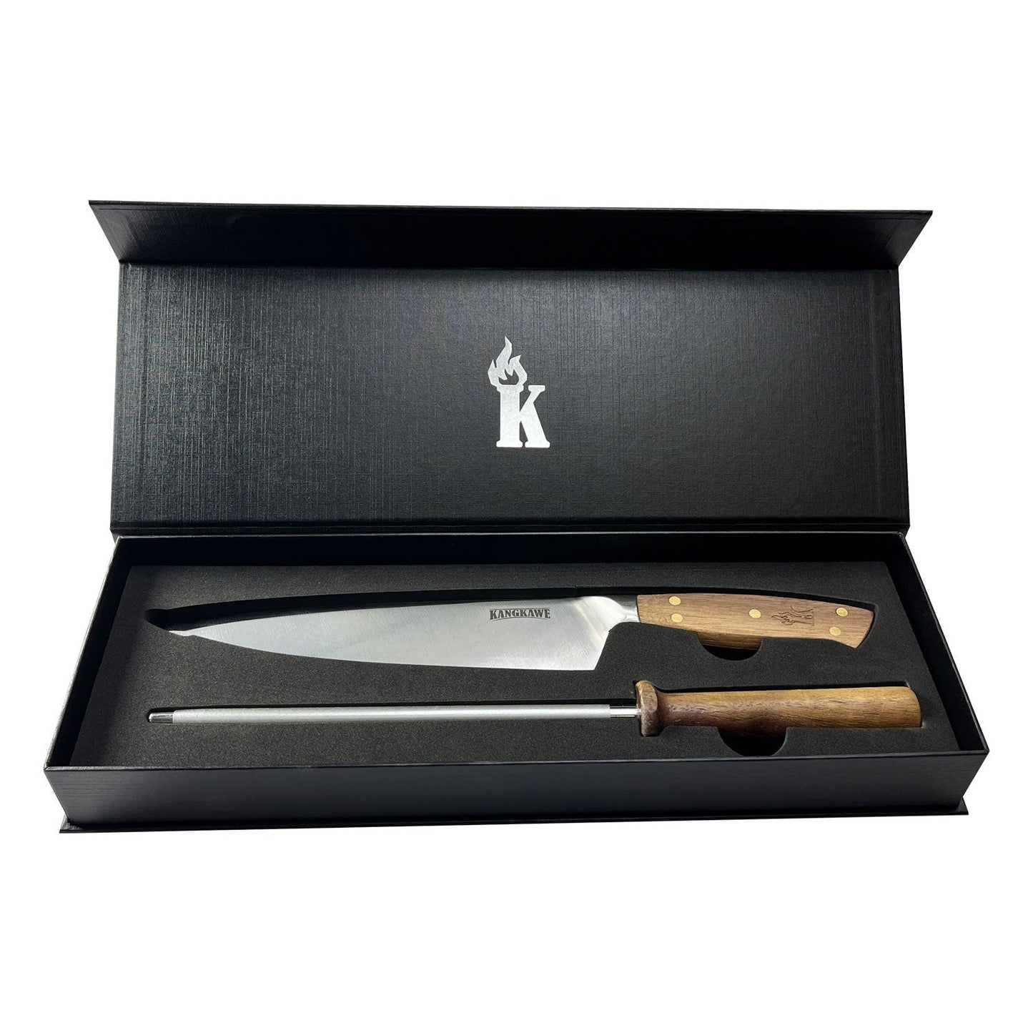 Set Parrillero Cuchillo Catemu + Astil Edición Limitada Black Kangkawe3#Acero