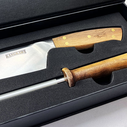 Set Parrillero Cuchillo Catemu + Astil Edición Limitada Black Kangkawe4#Acero