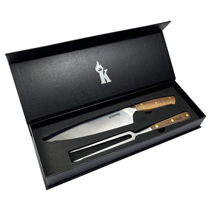 Set Parrillero Cuchillo Catemu + Pincho Pro Edición Limitada Kangkawe1#Acero