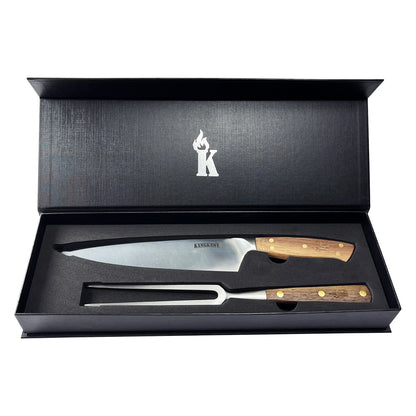 Set Parrillero Cuchillo Catemu + Pincho Pro Edición Limitada Kangkawe3#Acero