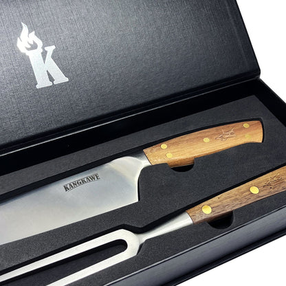 Set Parrillero Cuchillo Catemu + Pincho Pro Edición Limitada Kangkawe4#Acero