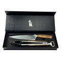 Set Parrillero Cuchillo Catemu + Tenaza Edición Limitada Black Kangkawe3#Acero
