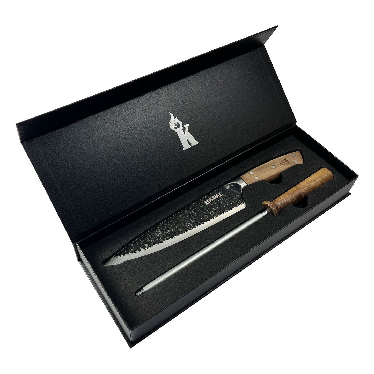 Set Parrillero Cuchillo Curacaví + Astil Edición Limitada Black Kangkawe1#Acero