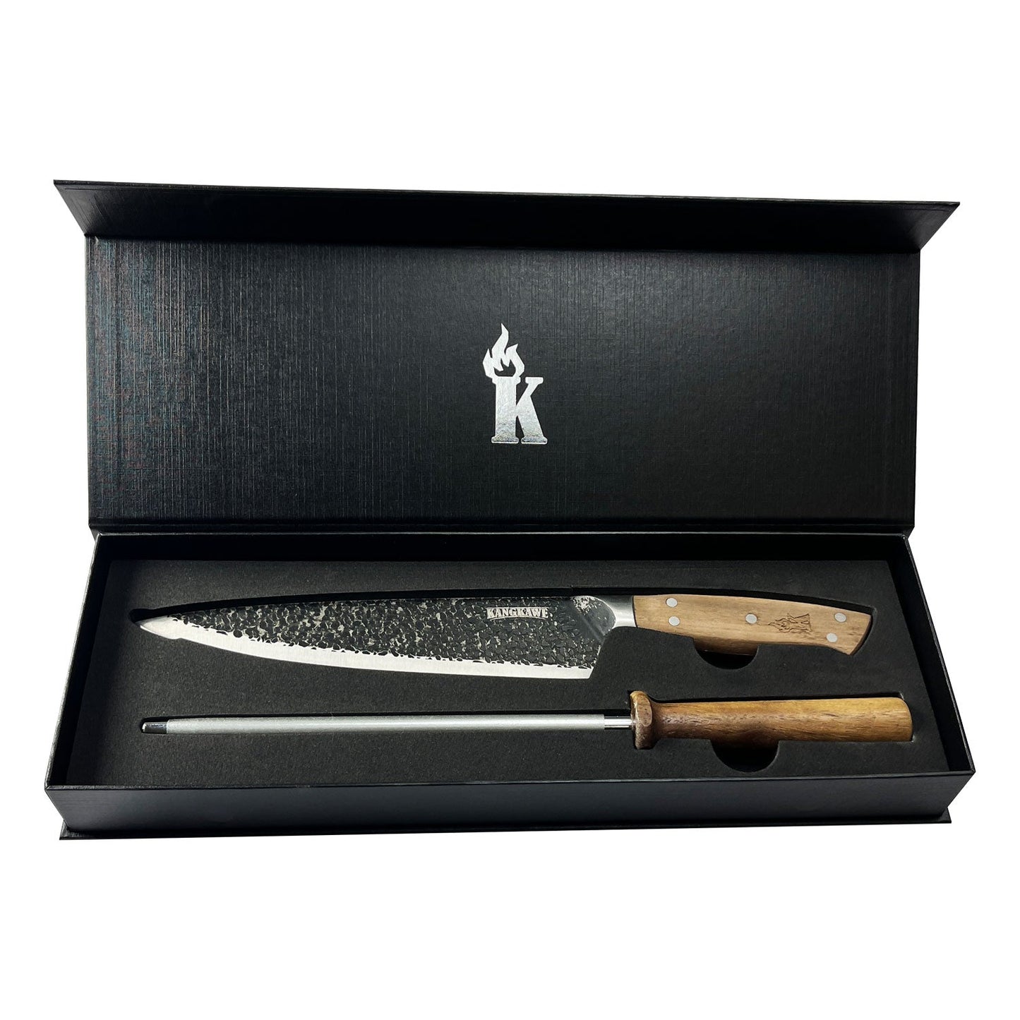 Set Parrillero Cuchillo Curacaví + Astil Edición Limitada Black Kangkawe3#Acero