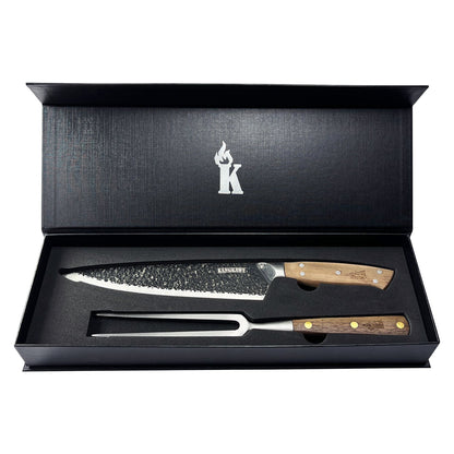 Set Parrillero Cuchillo Curacaví + Pincho Pro Edición Limitada Kangkawe3#Acero