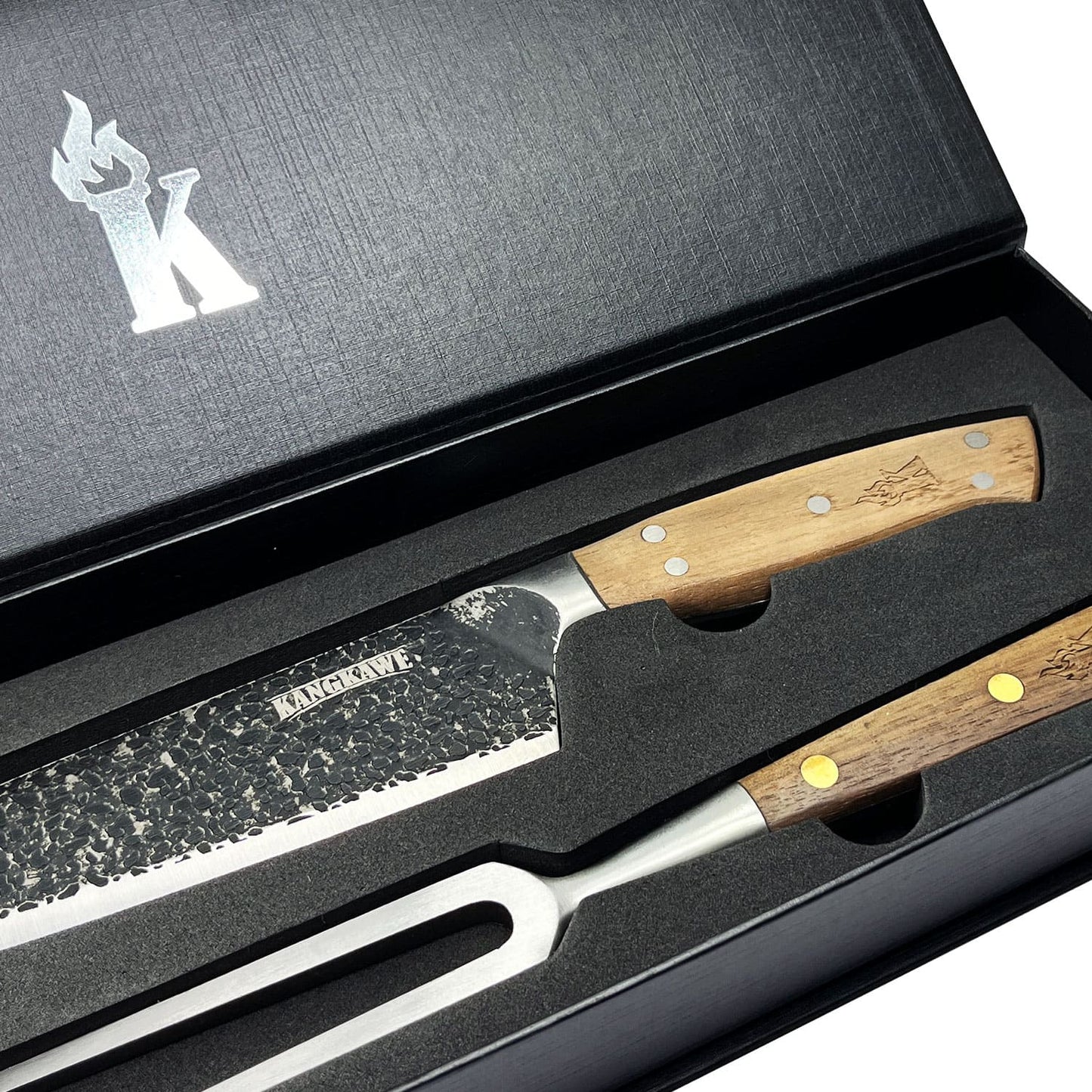 Set Parrillero Cuchillo Curacaví + Pincho Pro Edición Limitada Kangkawe4#Acero