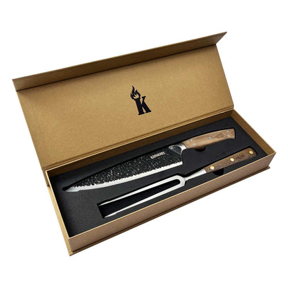 Set Parrillero Cuchillo Curacaví + Pincho Pro Edición Limitada Kangkawe1#Sin color