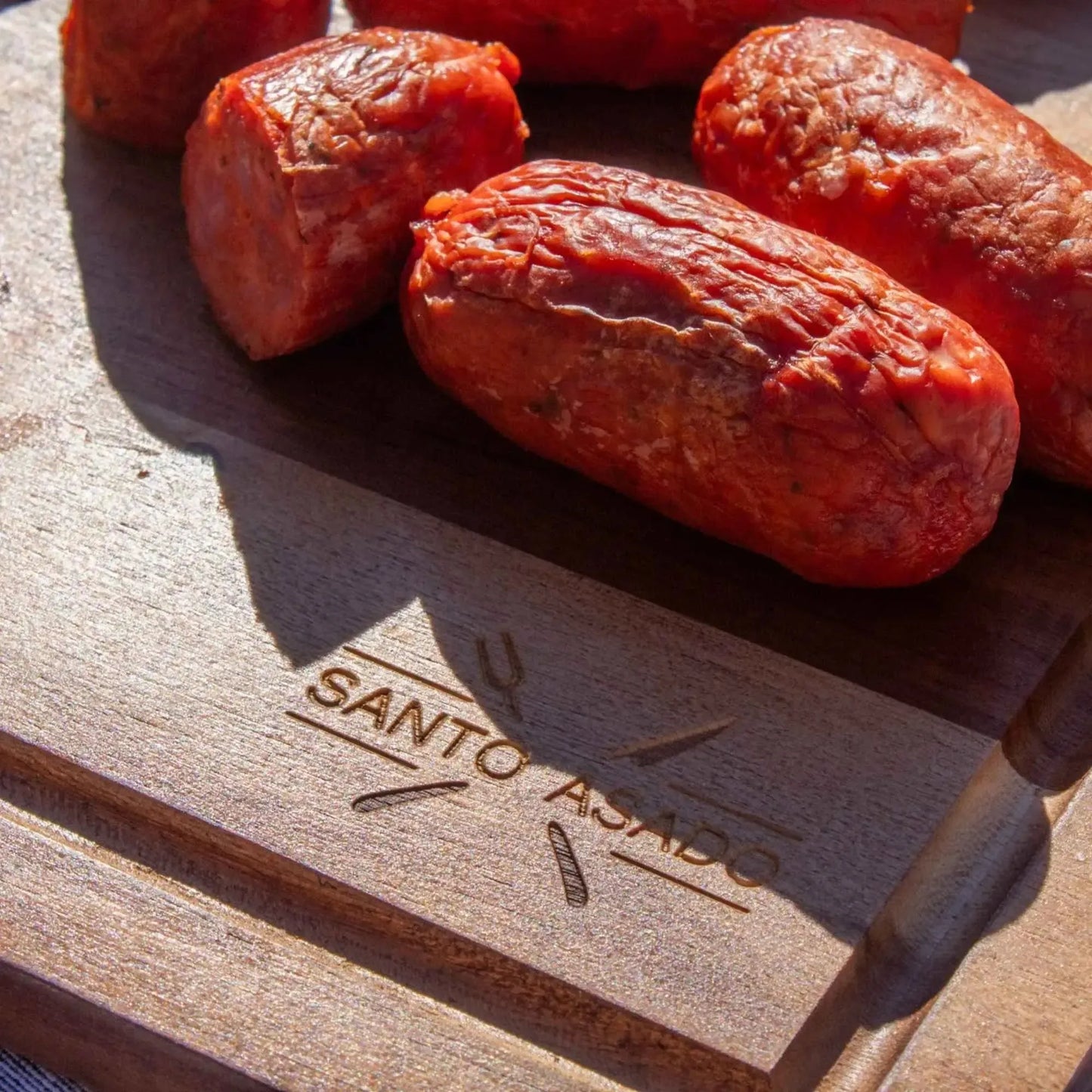 Set Parrillero Tabla + Cuchillo Y Pincho Santo Asado Para Parrilla Decoexpress4#Madera