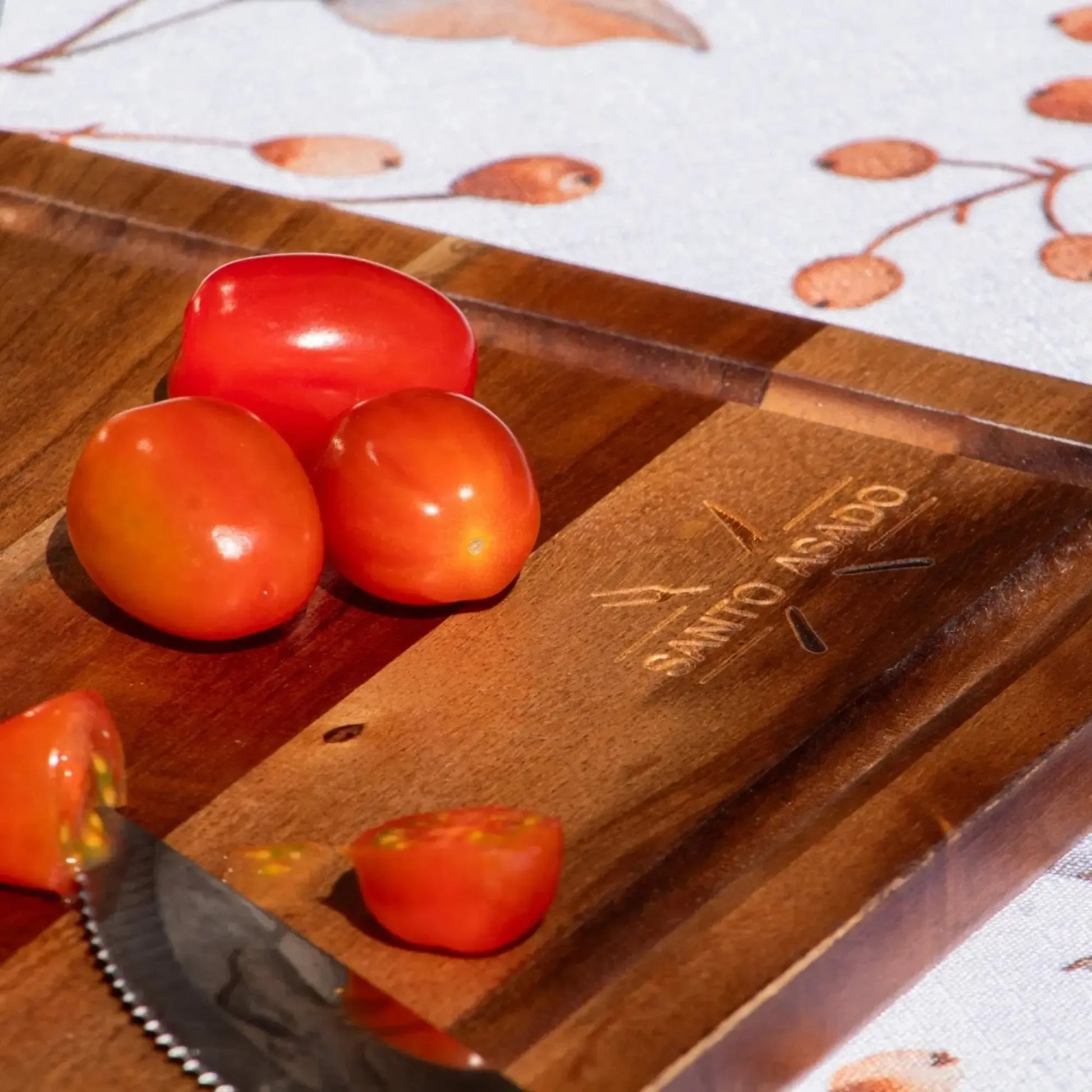 Set Parrillero Tabla + Cuchillo Y Pincho Santo Asado Para Parrilla Decoexpress5#Madera