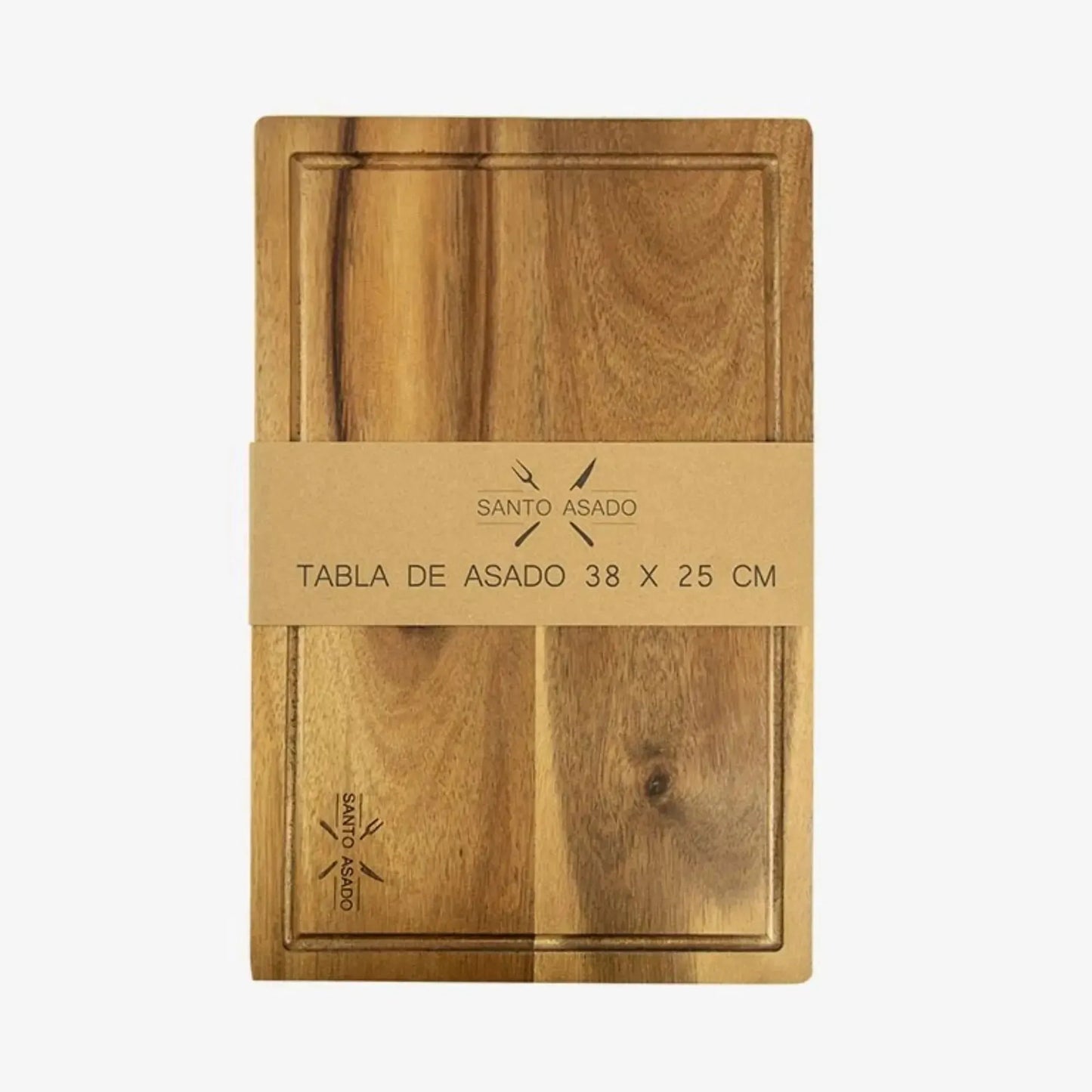 Set Parrillero Tabla + Cuchillo Y Pincho Santo Asado Para Parrilla Decoexpress8#Madera