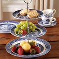 Set Platos 3 Niveles Blue Willow Churchill1#Sin color