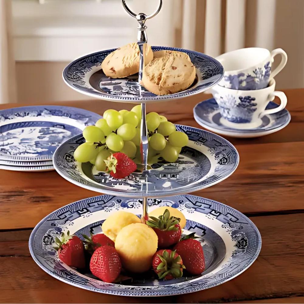 Set Platos 3 Niveles Blue Willow Churchill1#Sin color