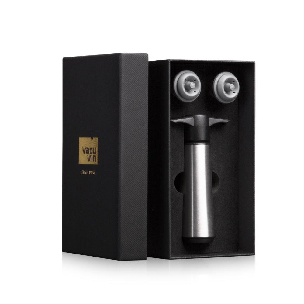 Set Regalo Premium para Vino Acero Inoxidable Vacuvin5#Gris