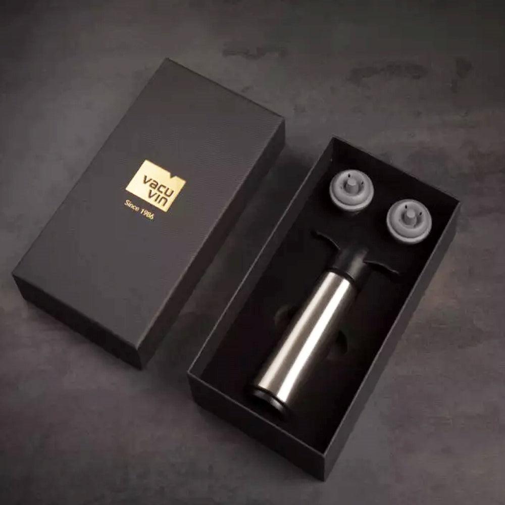 Set Regalo Premium para Vino Acero Inoxidable Vacuvin2#Gris