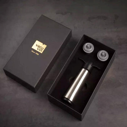 Set Regalo Premium para Vino Acero Inoxidable Vacuvin2#Gris