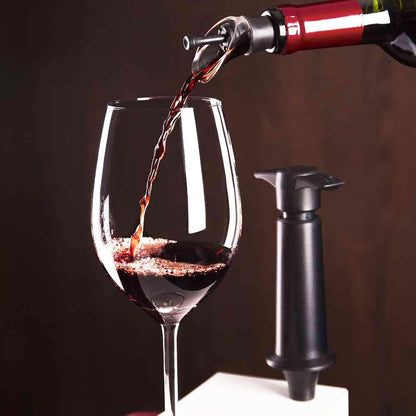 Set Save, Stop and Serve de Vacío para Vino Vacuvin6#Negro