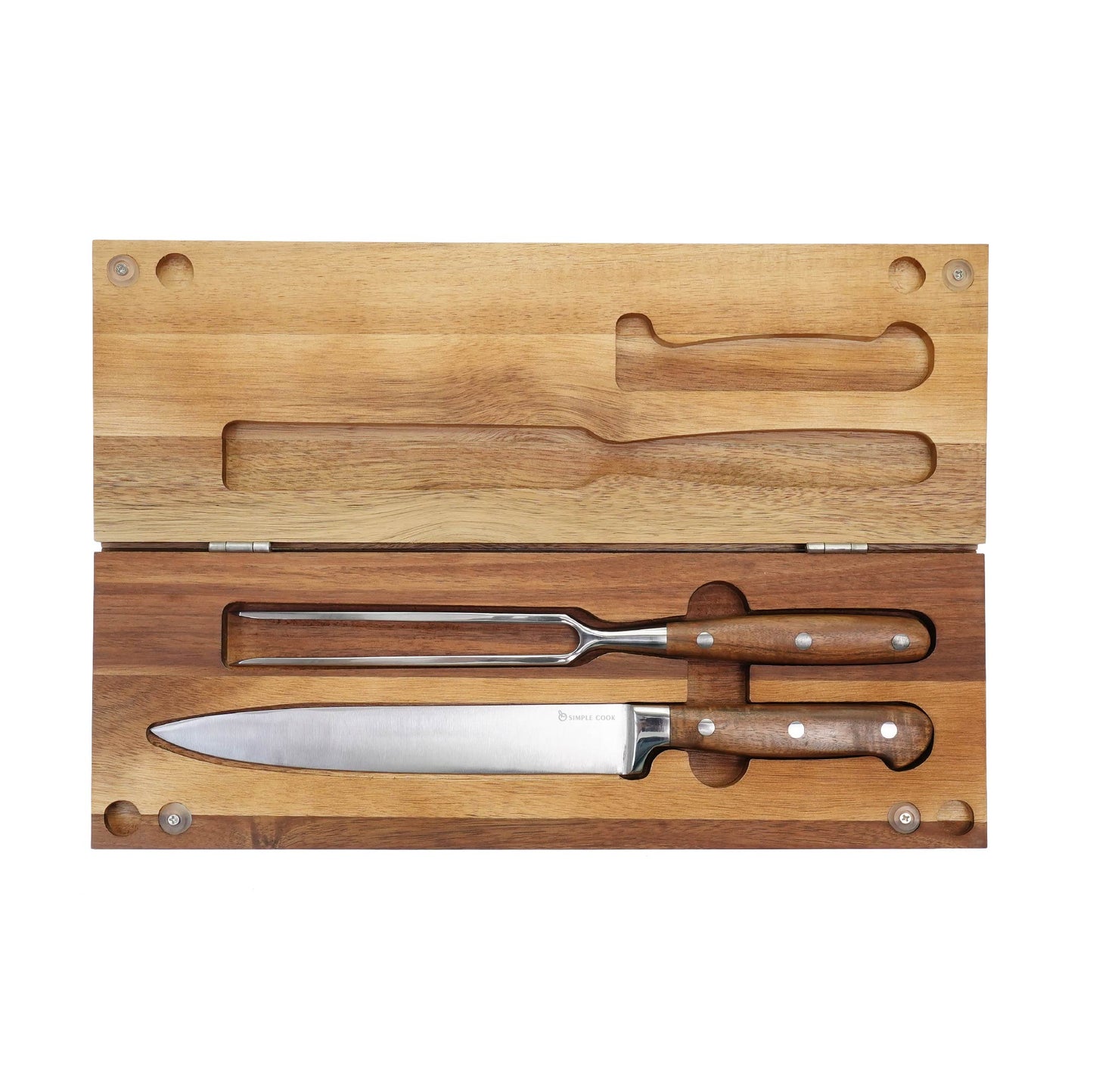 Set Tenedor y Cuchillo Luisiana 2 Pzs Simple Cook-Accesorios para Parrillas