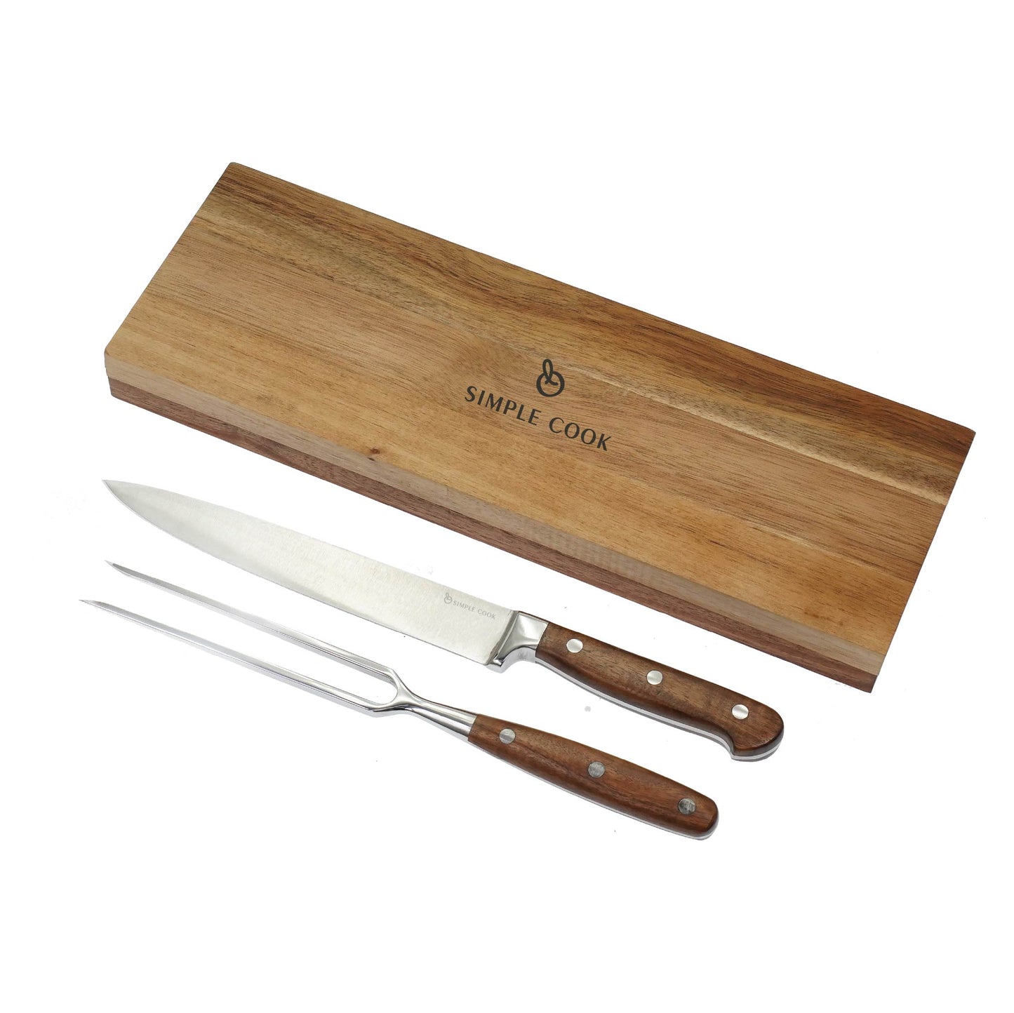 Set Tenedor y Cuchillo Luisiana 2 Pzs Simple Cook-Accesorios para Parrillas