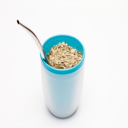 Set Yerbero Azucarero Oval Mas Mate Con Bombilla Bipo5#Turquesac