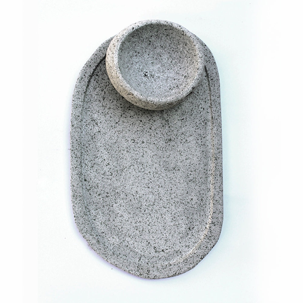 Set 2 Piezas Para Picoteo Ribete XL2#Gris