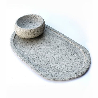 Set 2 Piezas Para Picoteo Ribete XL3#Gris