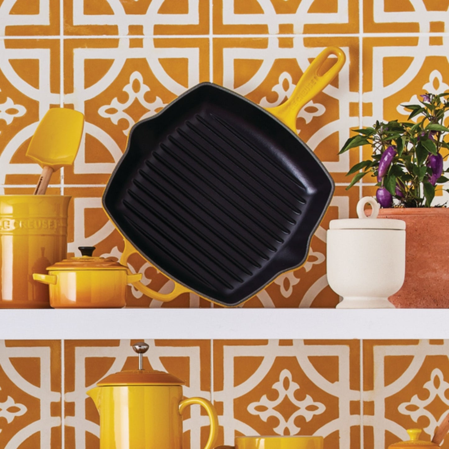 Skillet Grill Cuadrada Néctar 26 Cm Le Creuset1#Amarillo