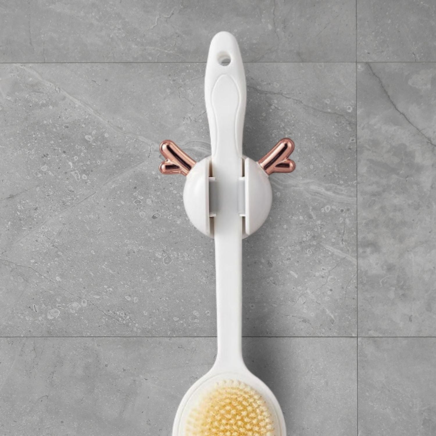 Soporte Adhesivo Para Escobas Santú Home & Deco4#Blanco