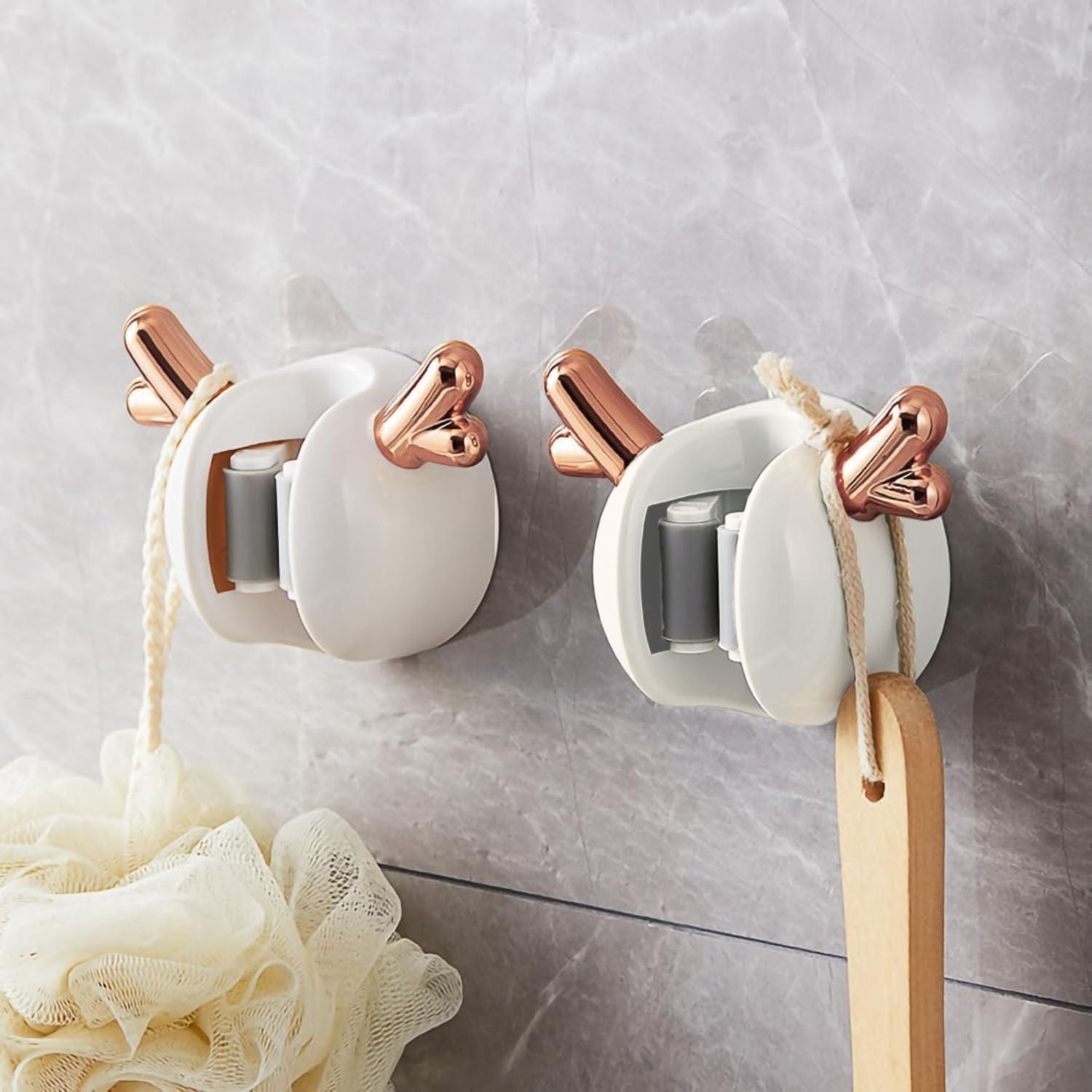 Soporte Adhesivo Para Escobas Santú Home & Deco1#Blanco