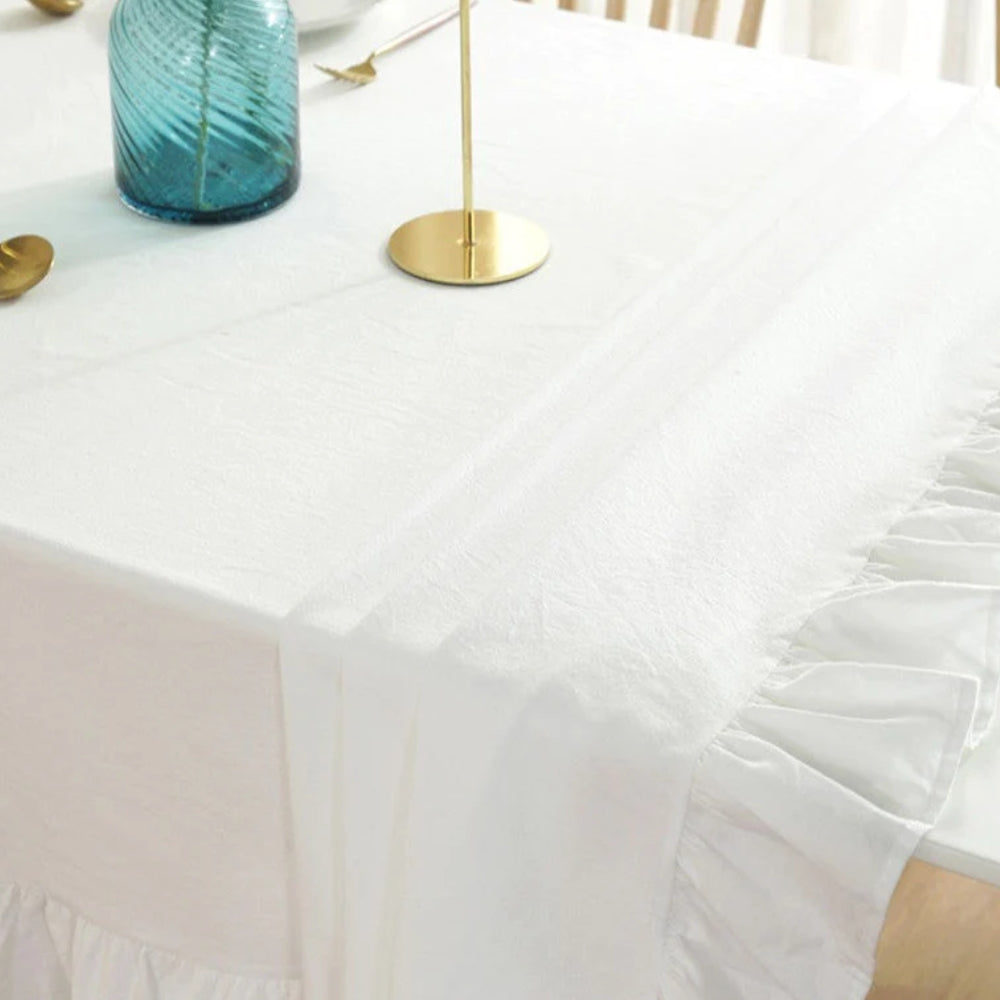 Mantel Rectangular Paula 140 cm x 200 cm Bohemik4#Blanco