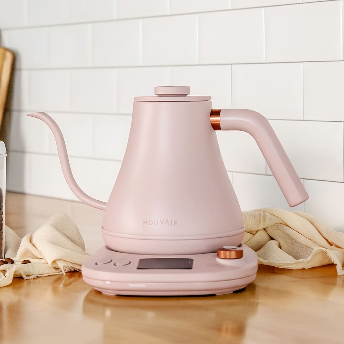 Hervidor Eléctrico con Control de Temperatura Inteligente Mouvair Swan14#Rosado