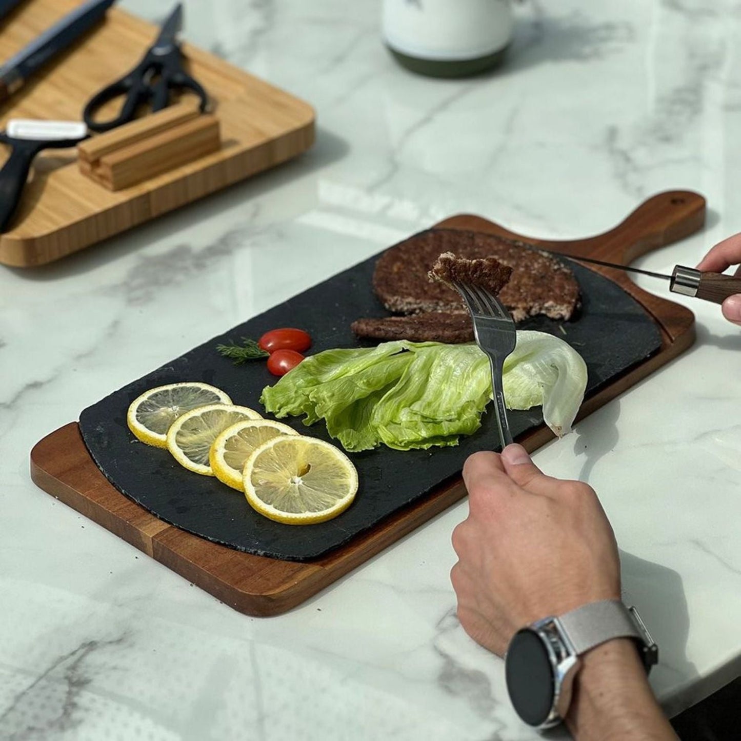 Tabla de Picar Piedra Extraible Santú Home & Deco5#Negro