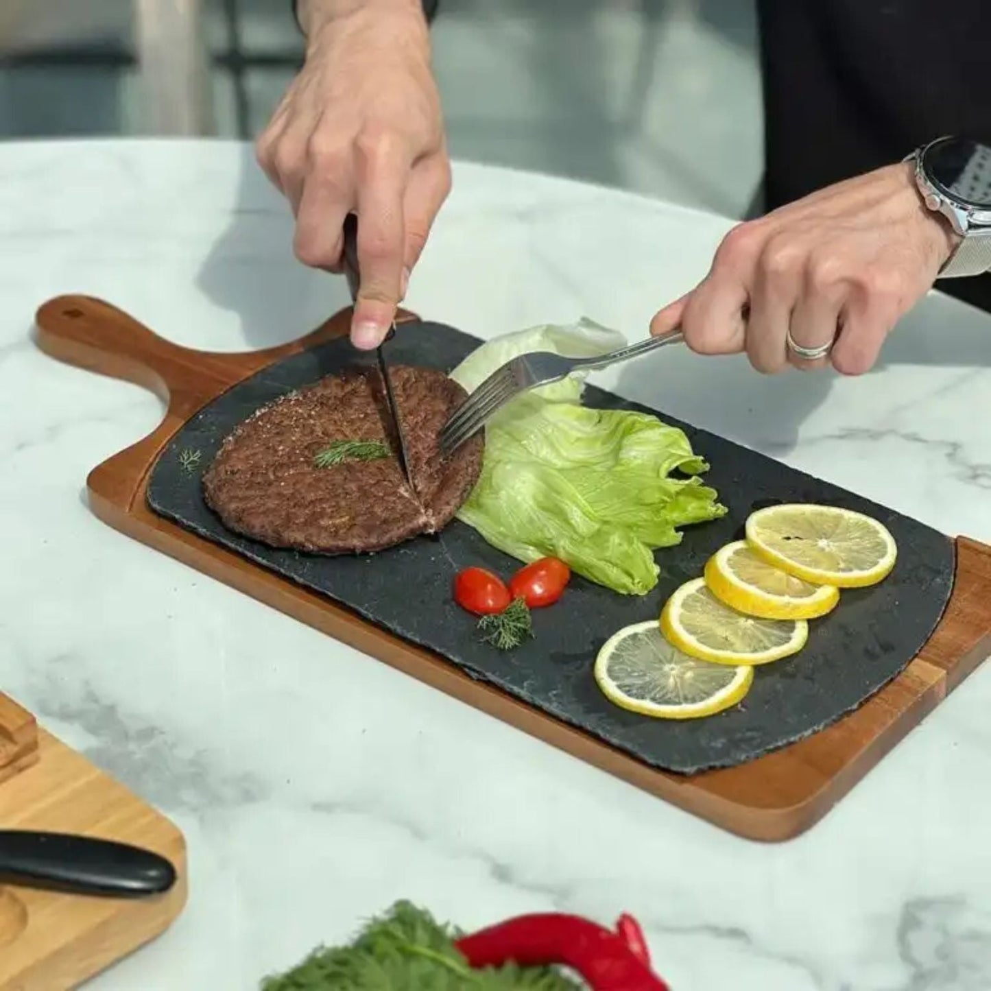 Tabla de Picar Piedra Extraible Santú Home & Deco1#Negro