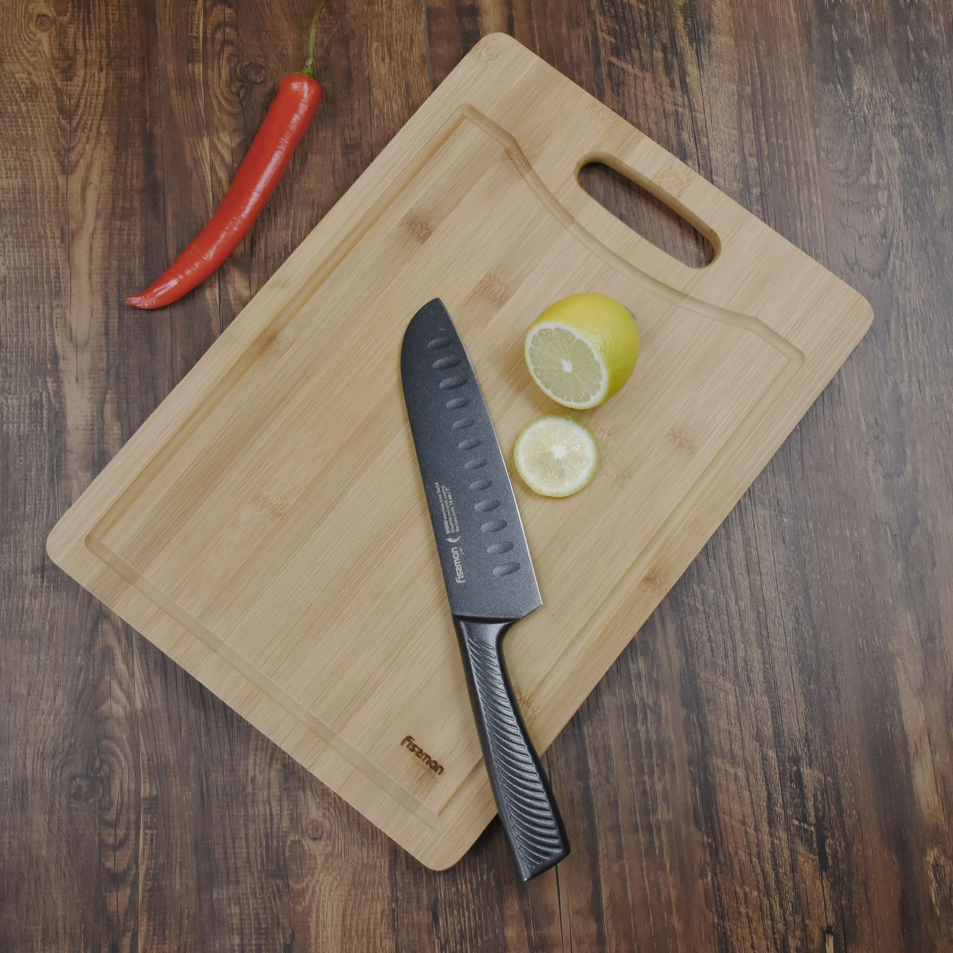 Tabla Madera Bamboo para Cortar 38x27cm Fissman-Tablas