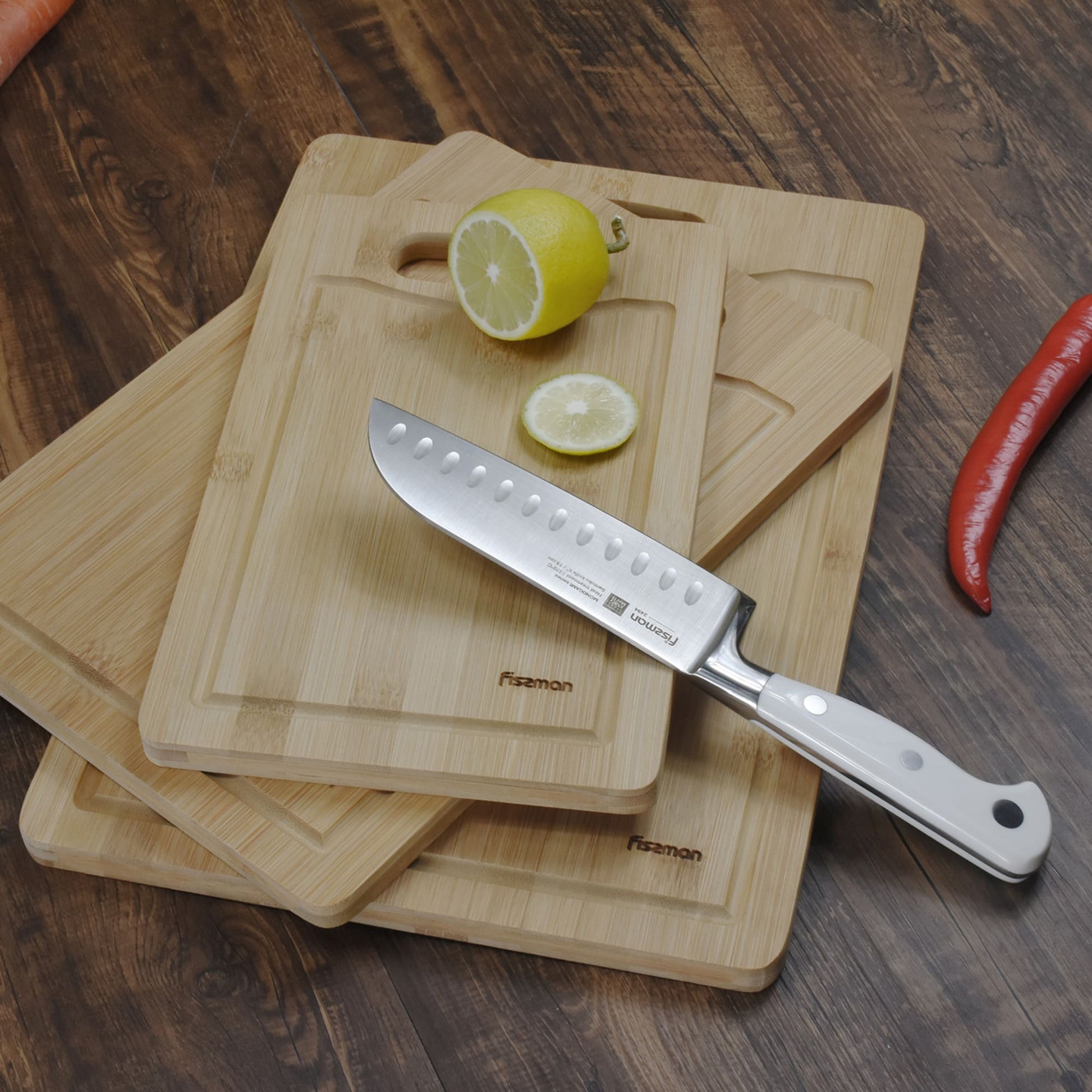 Tabla Madera Bamboo para Cortar 38x27cm Fissman-Tablas