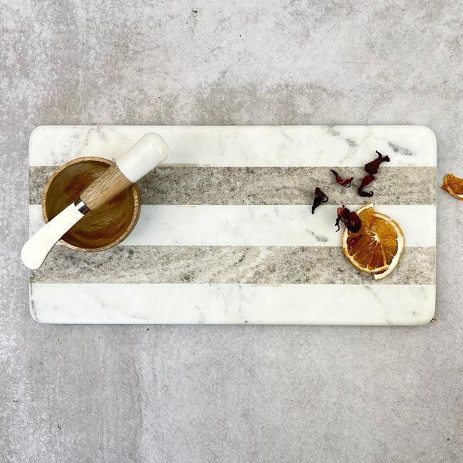 Tabla Rayada Rectangular Concepto MK3#Beige