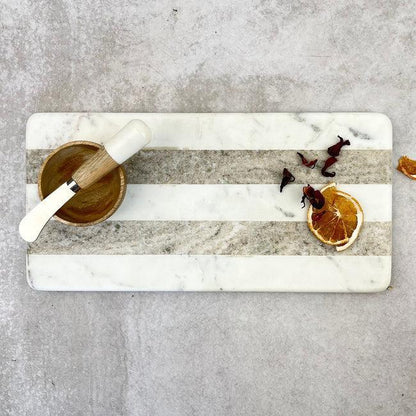 Tabla Rayada Rectangular Concepto MK3#Beige