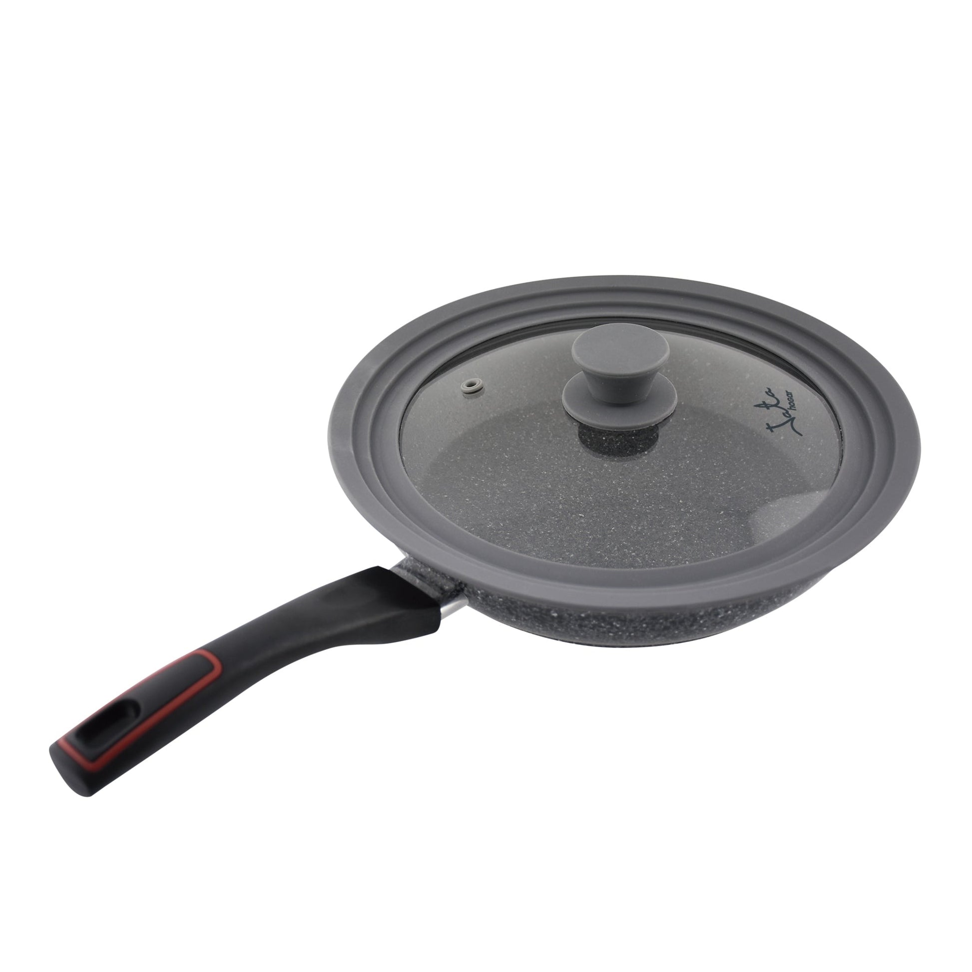 Tapa De Cristal Y Silicona Multi Tamaño 20 A 24 Cm4#Gris