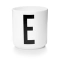 Taza Blanca De Porcelana - E Design Letters1#Blanco