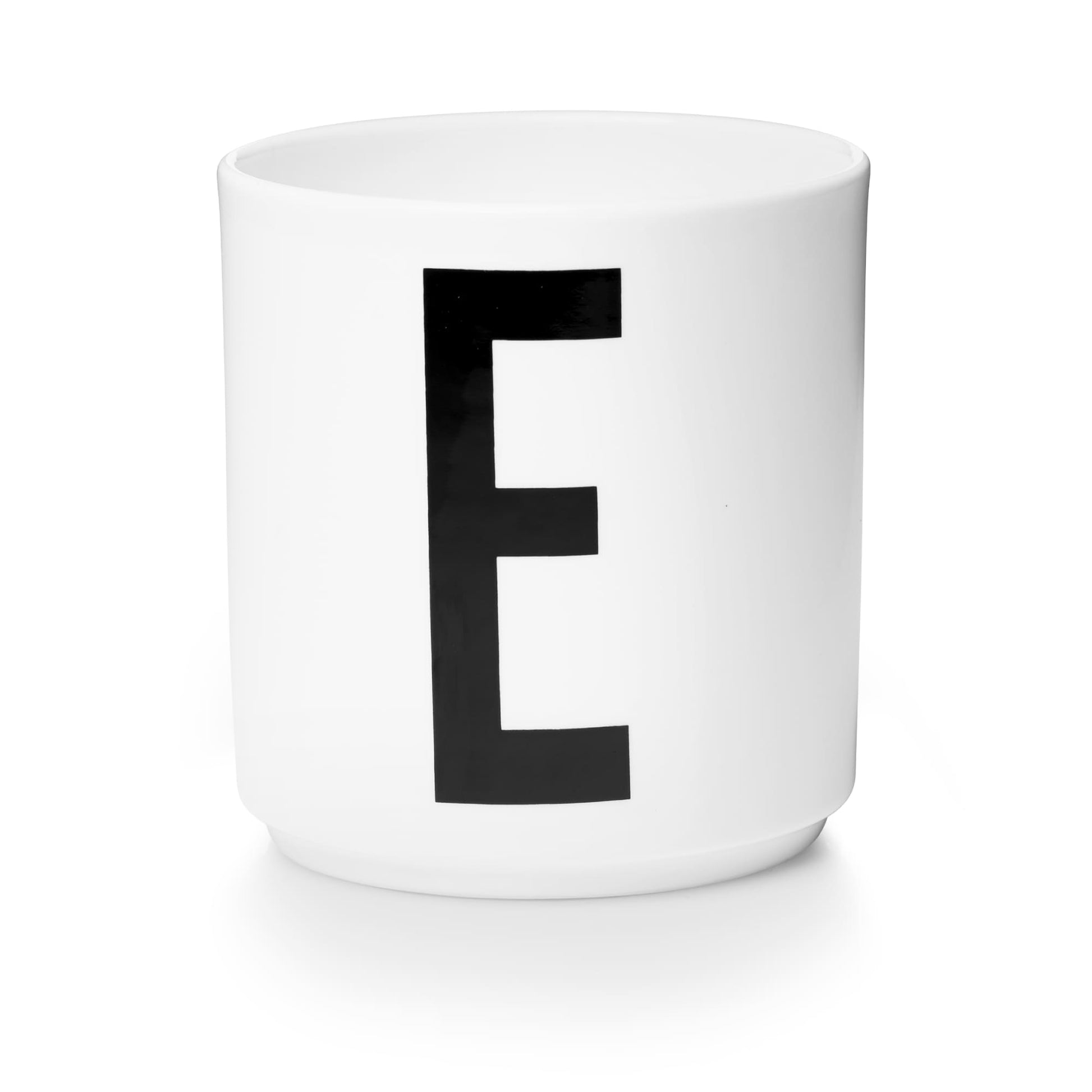 Taza Blanca De Porcelana - E Design Letters1#Blanco