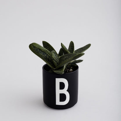 Taza Negro De Porcelana - B Design Letters3#Negro