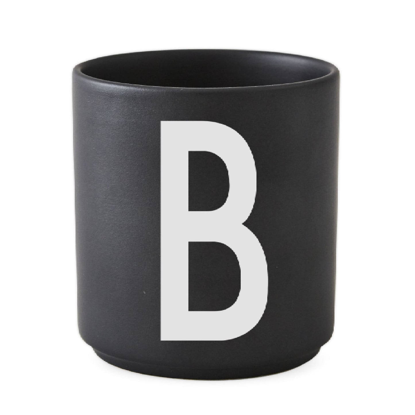 Taza Negro De Porcelana - B Design Letters2#Negro