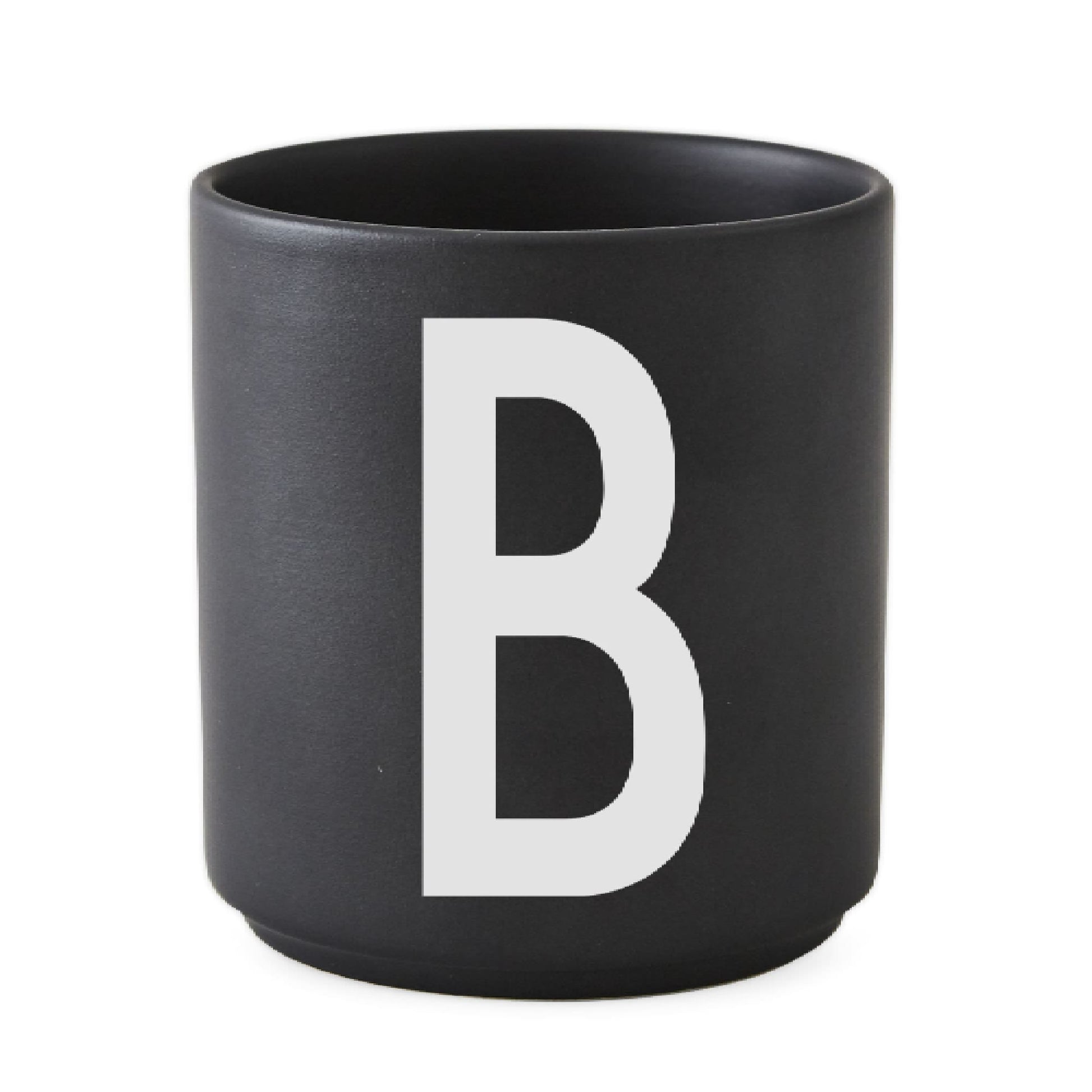 Taza Negro De Porcelana - B Design Letters2#Negro