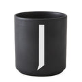 Taza Negro De Porcelana - J Design Letters1#Negro